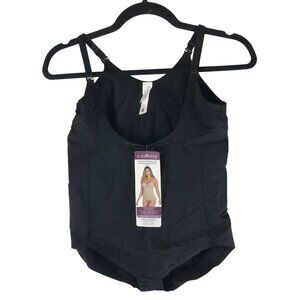 Curveez Ultra Shaping Hip Hugger Bodysuit Ultra Firm Slimming Shapewear Black L